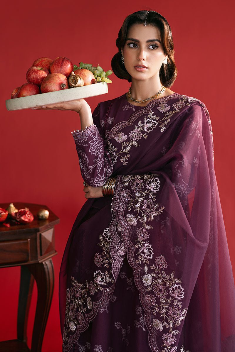 DEEP FLARE - 3PC JACQUARD SUIT - NEW NAMAL PRET