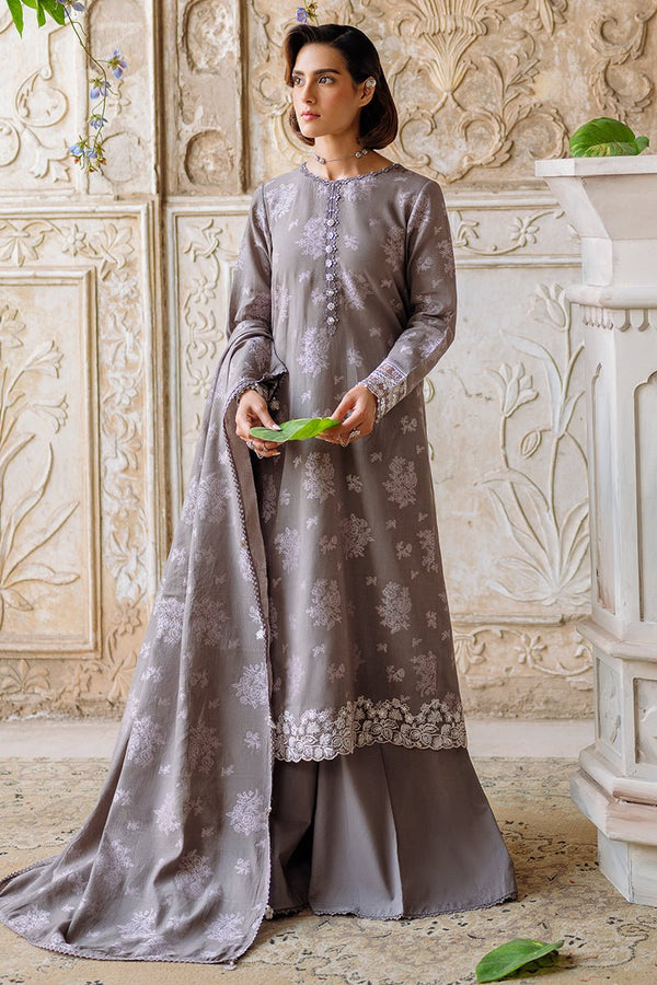 DESERT TAUPE - 3PC JACQUARD SUIT - NEW NAMAL PRET