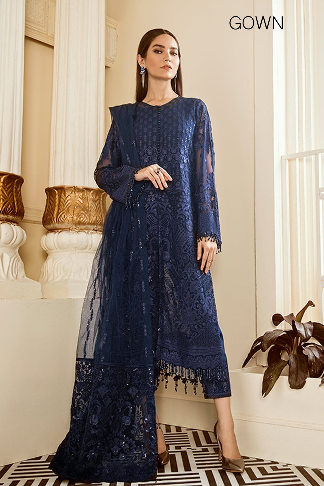 EMBROIDERED CHIFFON CH06 - 02 - NEW NAMAL PRET