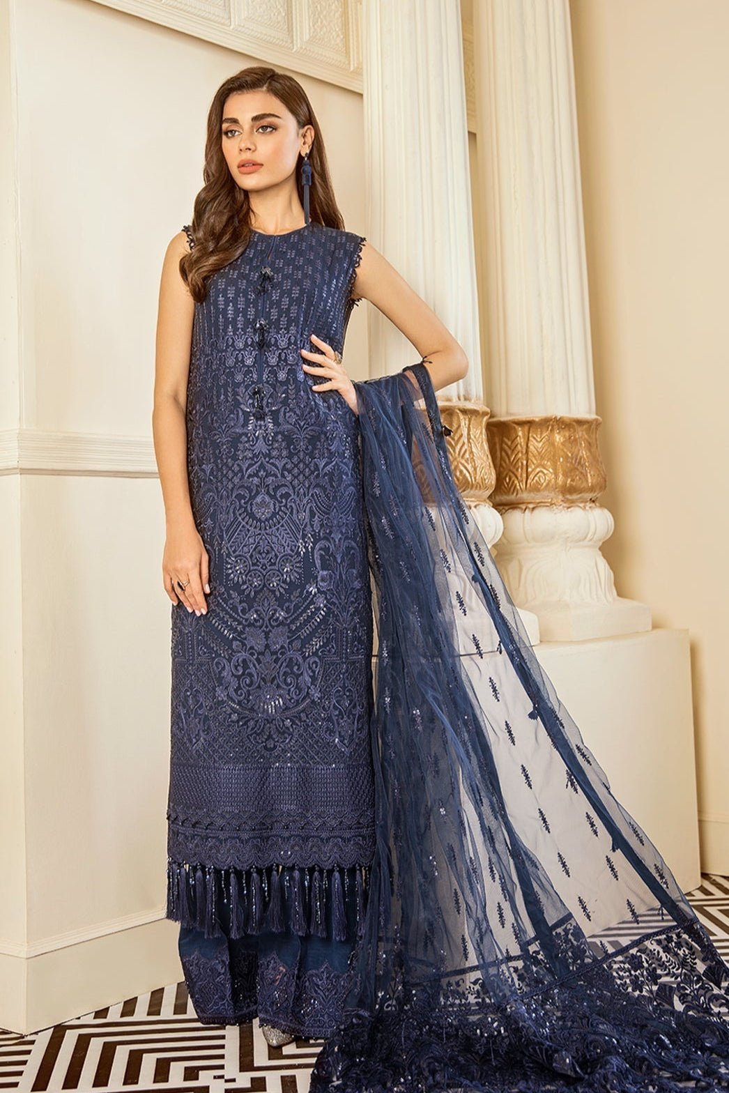 EMBROIDERED CHIFFON CH06 - 02 - NEW NAMAL PRET