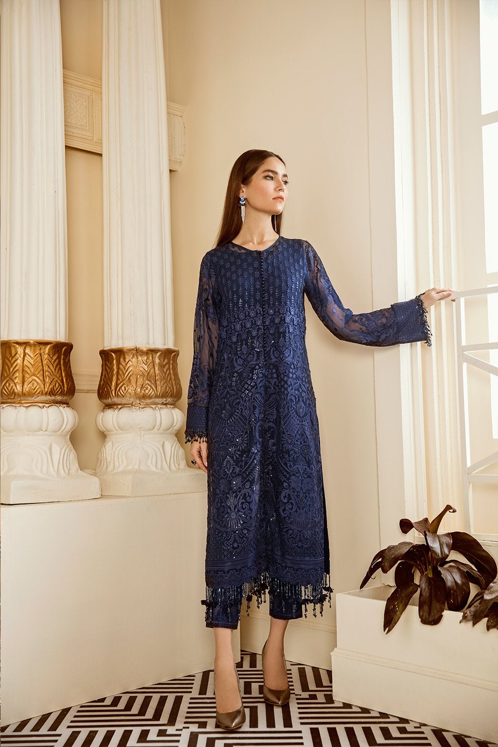 EMBROIDERED CHIFFON CH06 - 02 - NEW NAMAL PRET