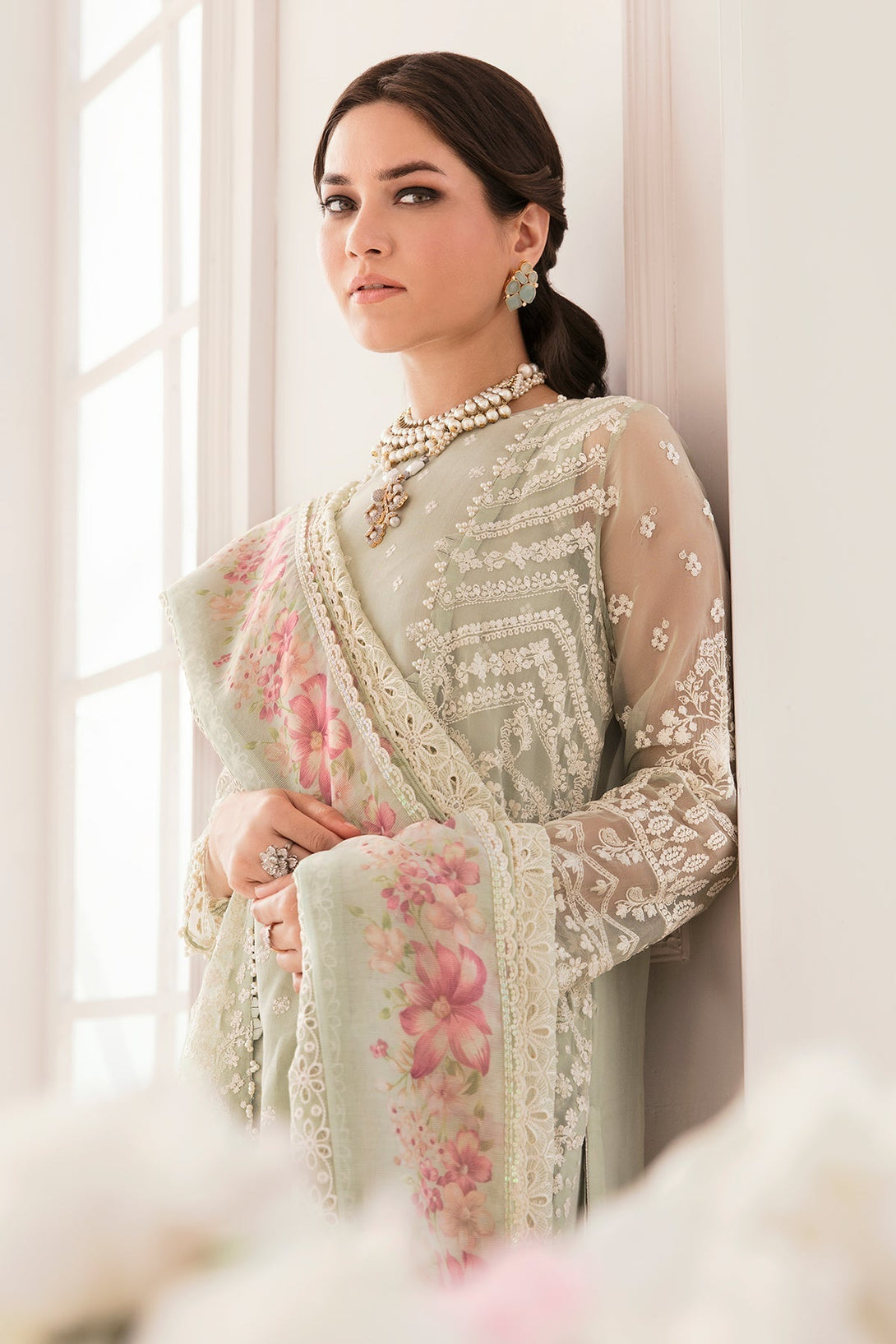 EMBROIDERED CHIFFON CH11 - 01 - NEW NAMAL PRET