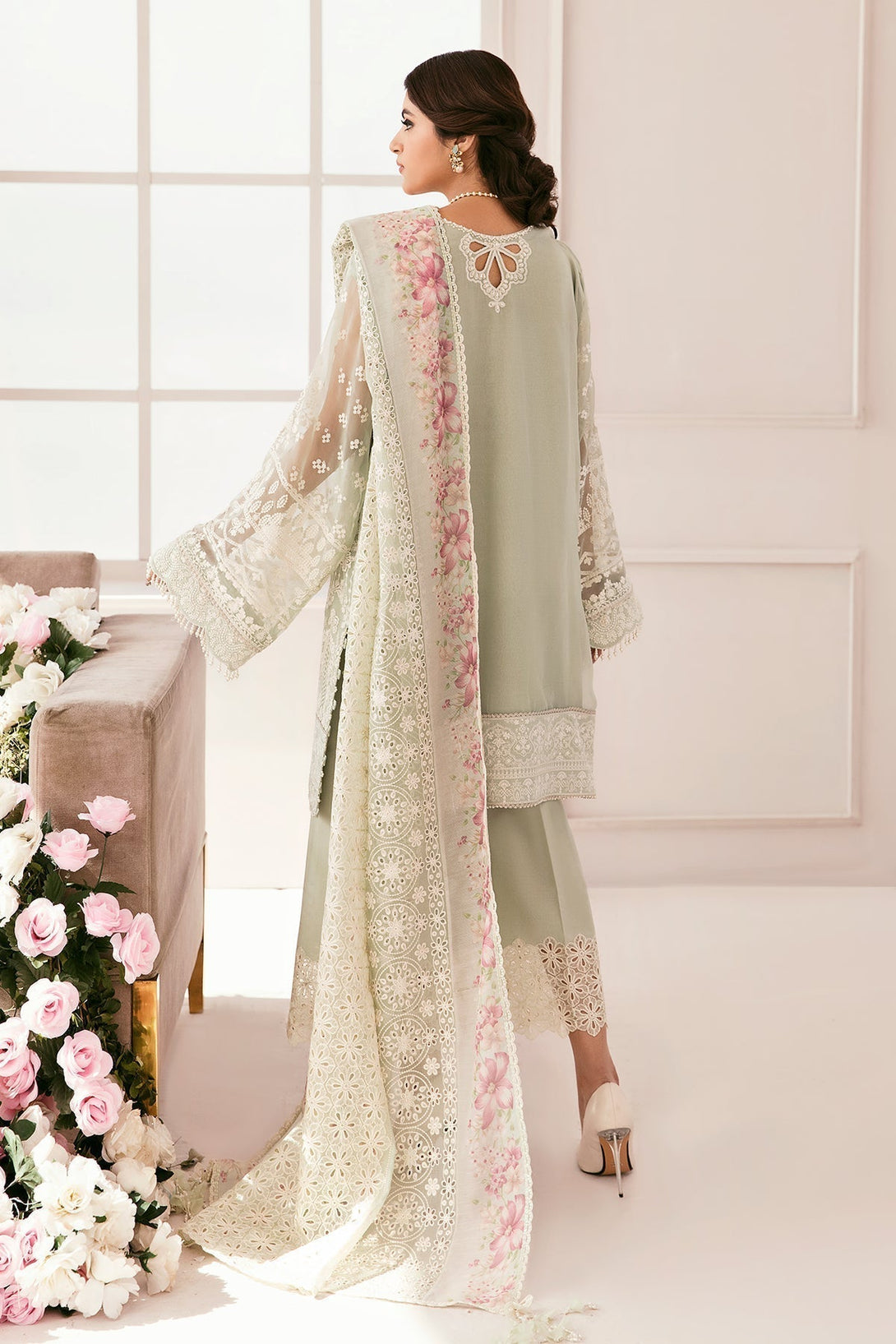 EMBROIDERED CHIFFON CH11 - 01 - NEW NAMAL PRET