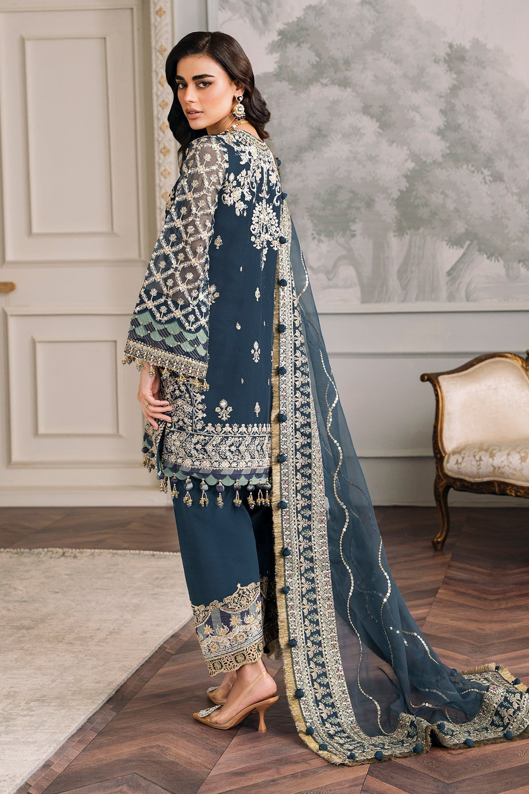 EMBROIDERED CHIFFON CH12 - 01 - NEW NAMAL PRET