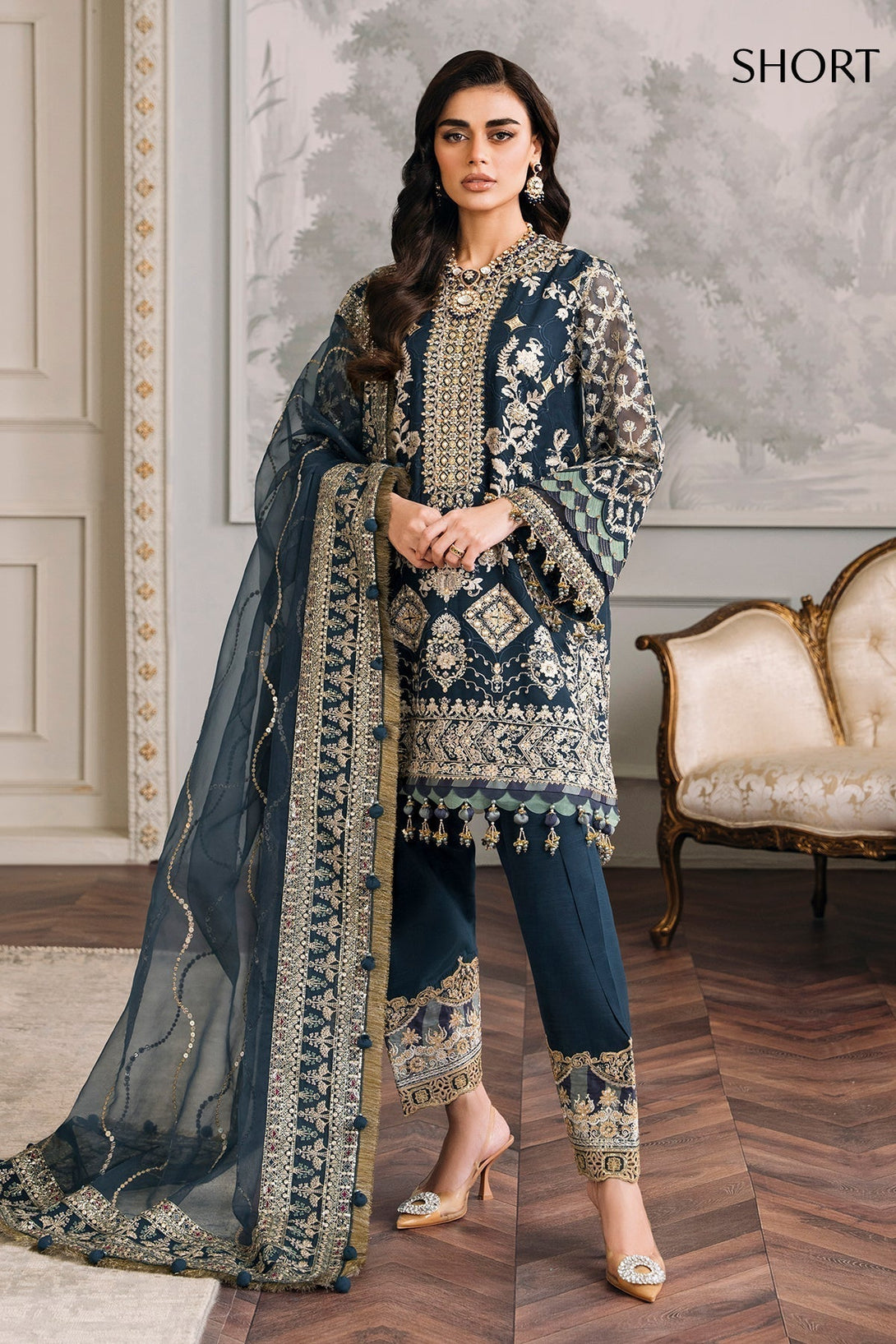 EMBROIDERED CHIFFON CH12 - 01 - NEW NAMAL PRET