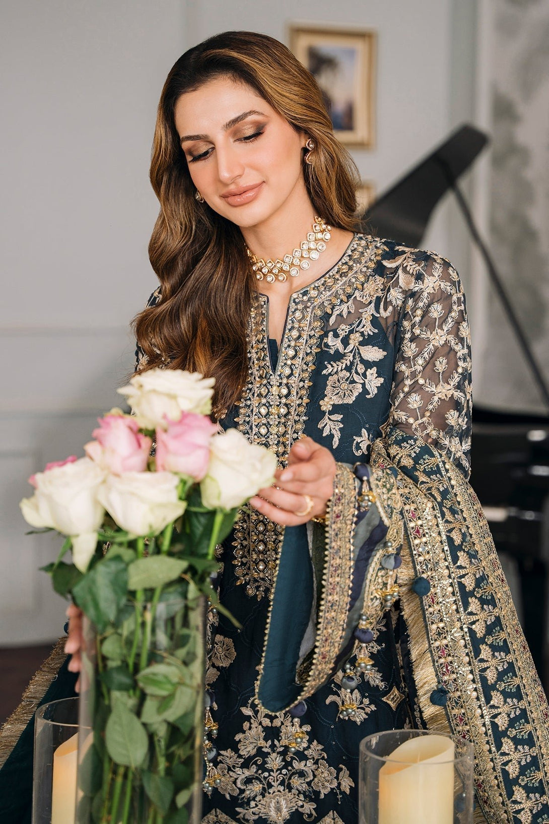 EMBROIDERED CHIFFON CH12 - 01 - NEW NAMAL PRET