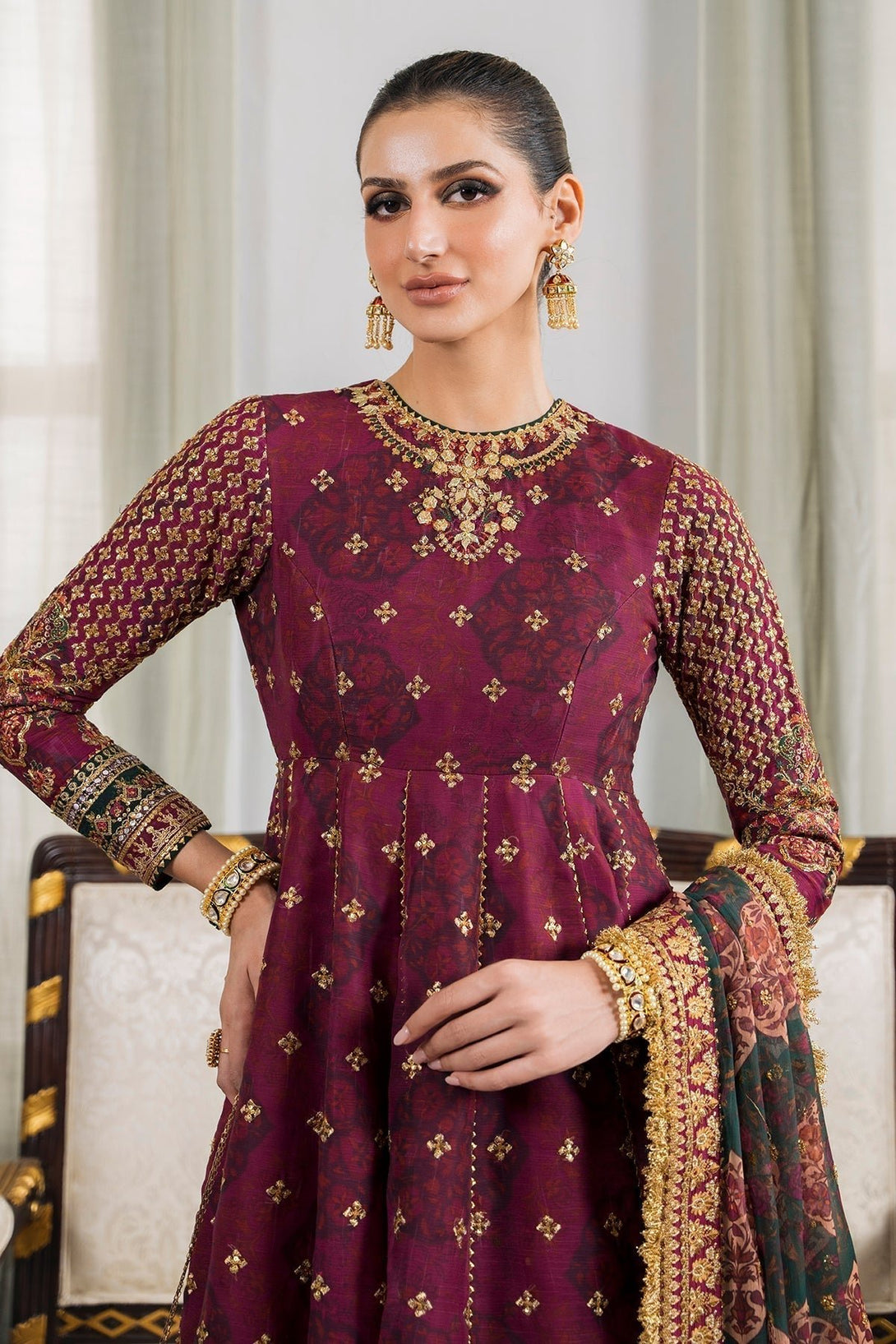 EMBROIDERED CHIFFON CH12 - 03 - NEW NAMAL PRET