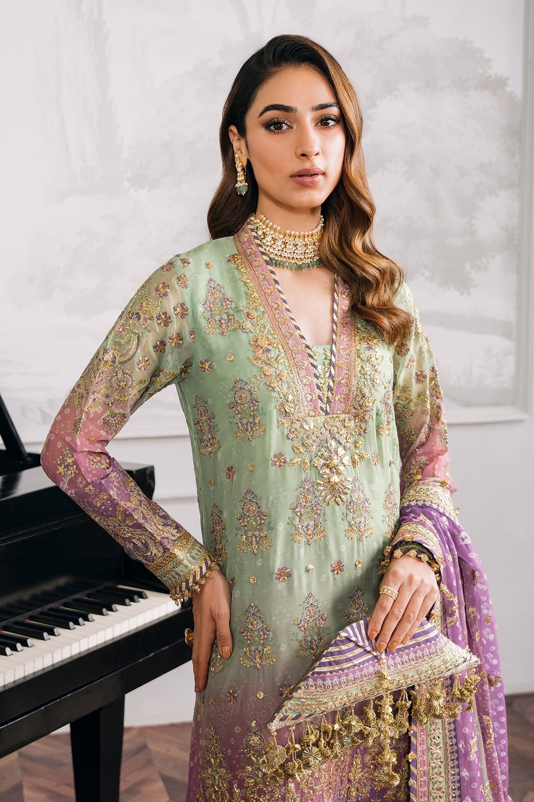 EMBROIDERED CHIFFON CH12 - 08 - NEW NAMAL PRET