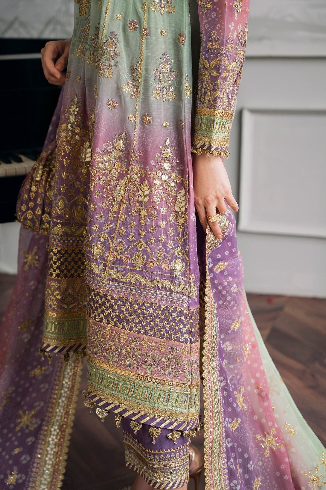 EMBROIDERED CHIFFON CH12 - 08 - NEW NAMAL PRET