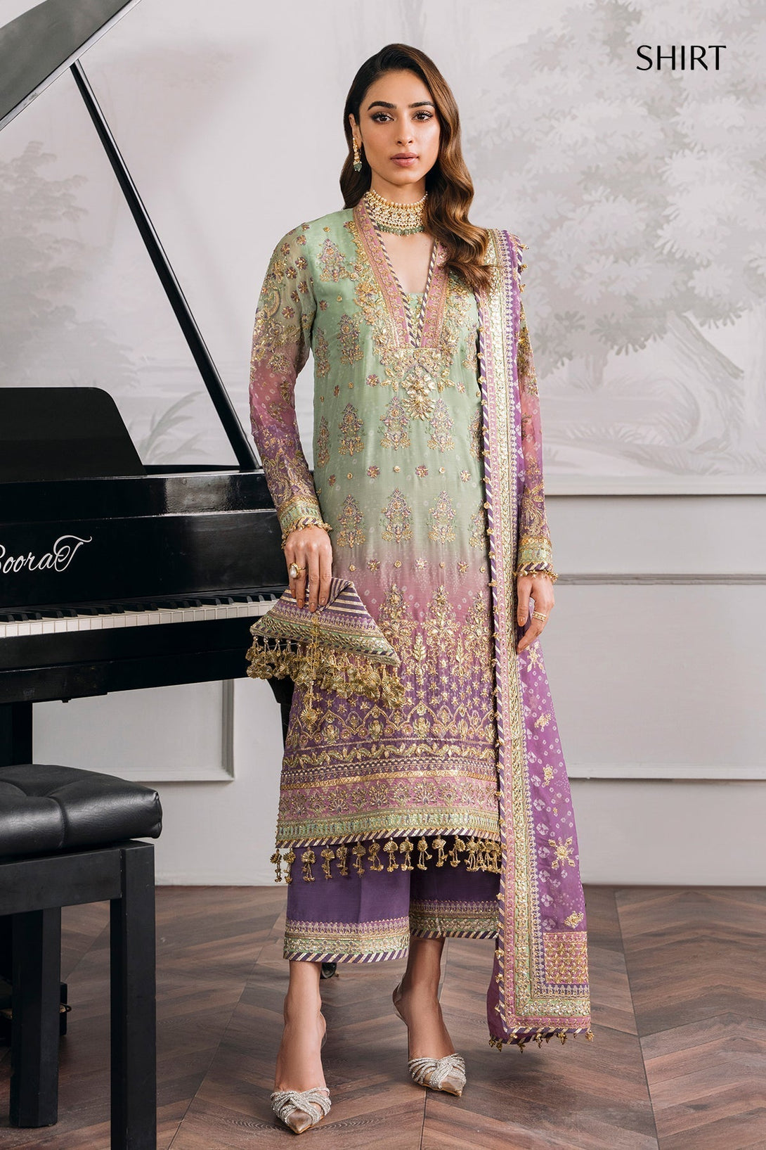 EMBROIDERED CHIFFON CH12 - 08 - NEW NAMAL PRET