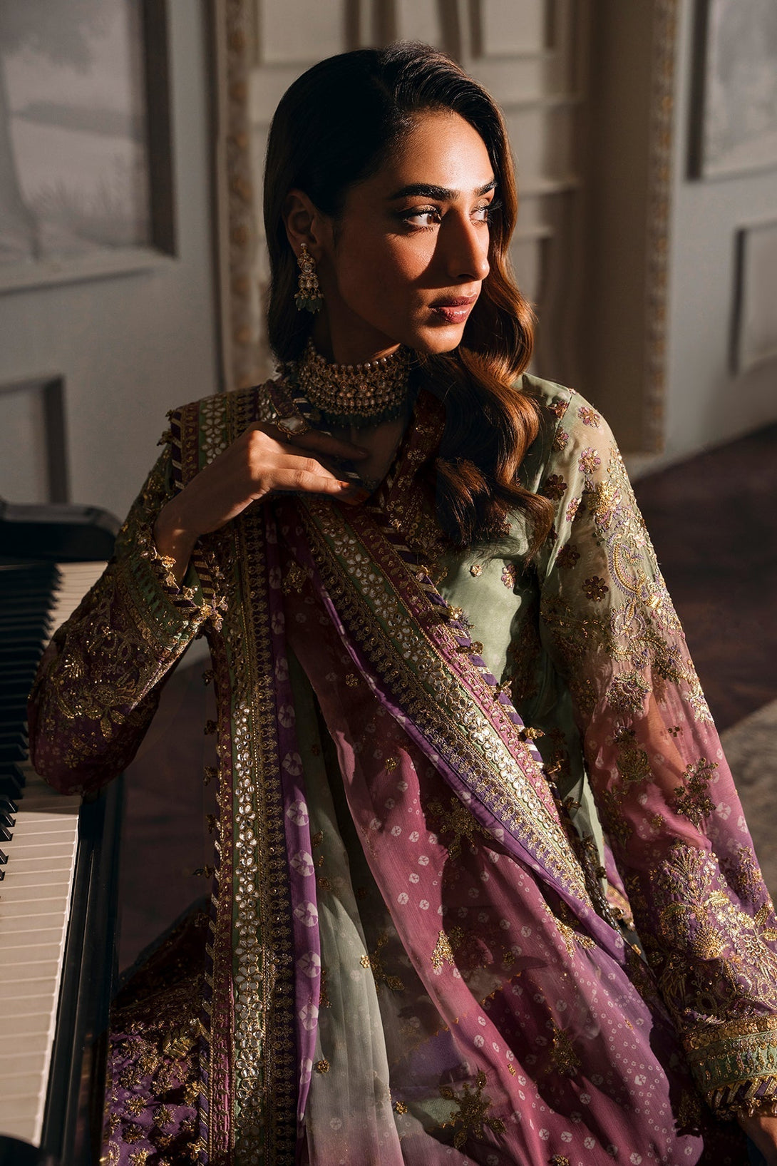 EMBROIDERED CHIFFON CH12 - 08 - NEW NAMAL PRET