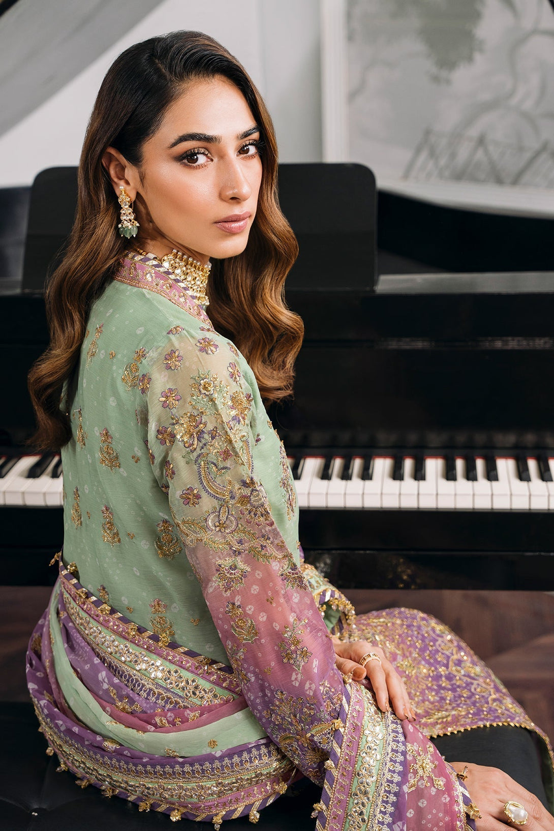 EMBROIDERED CHIFFON CH12 - 08 - NEW NAMAL PRET