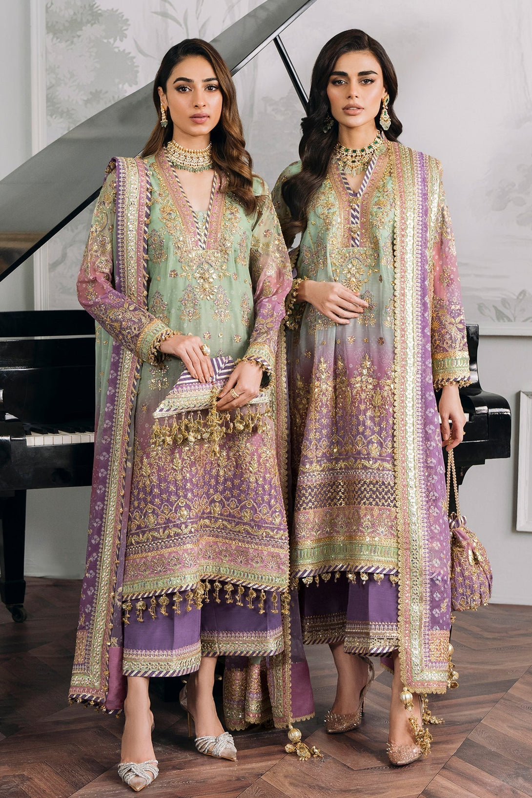 EMBROIDERED CHIFFON CH12 - 08 - NEW NAMAL PRET