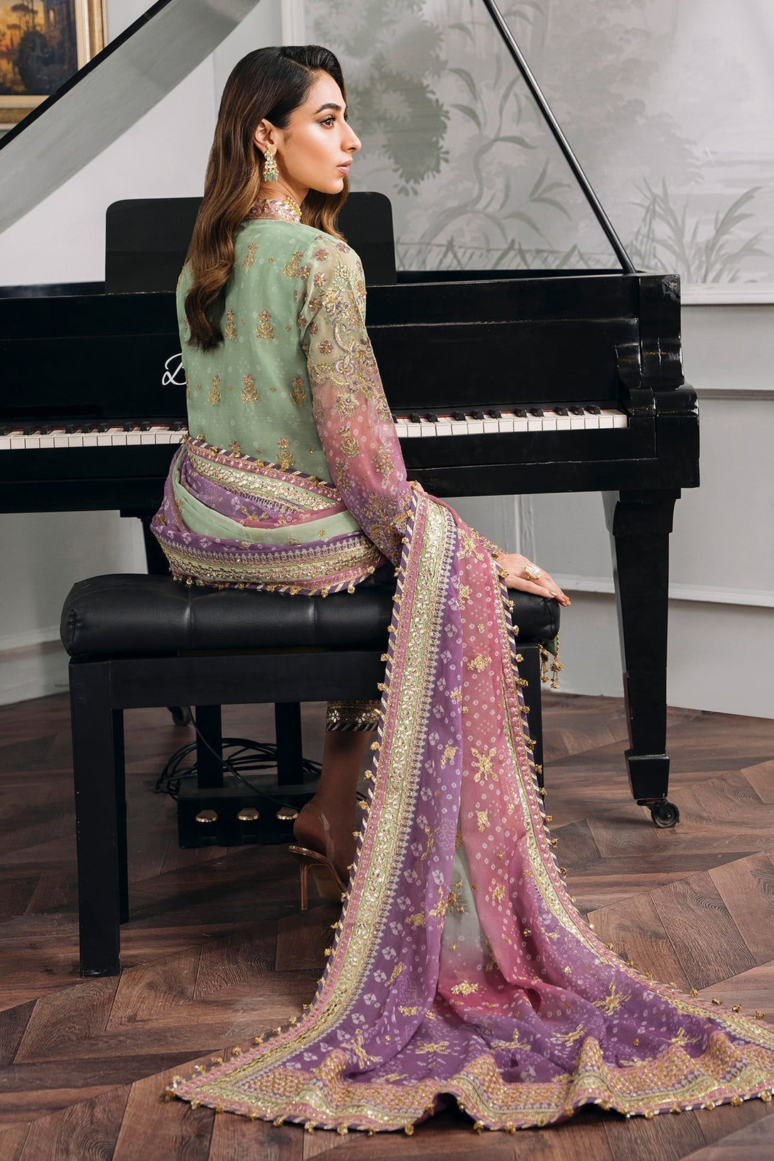 EMBROIDERED CHIFFON CH12 - 08 - NEW NAMAL PRET