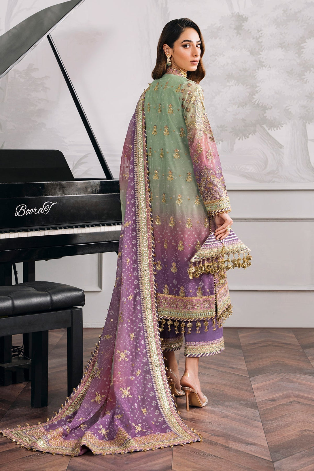 EMBROIDERED CHIFFON CH12 - 08 - NEW NAMAL PRET