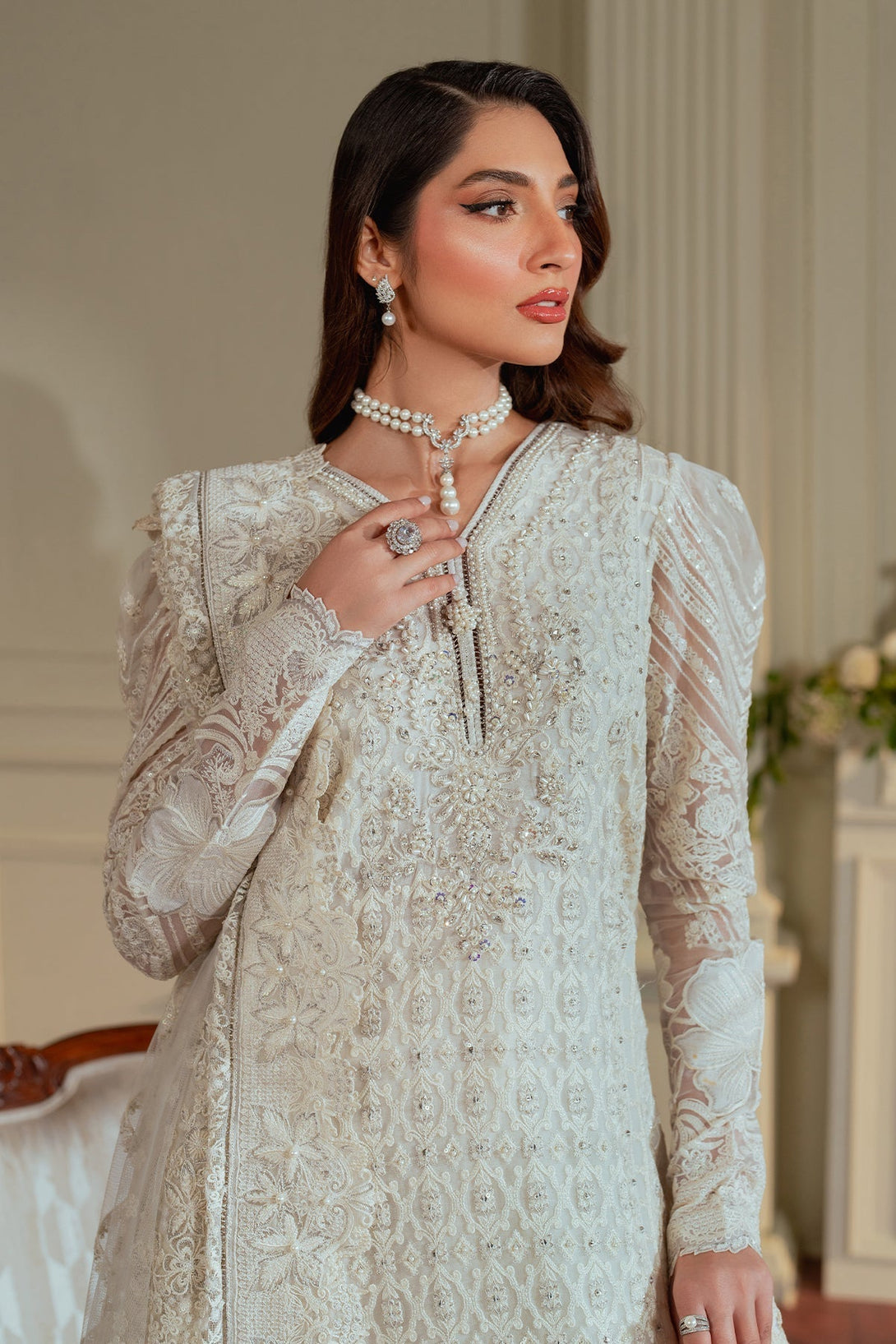 EMBROIDERED CHIFFON CH13 - 02 - NEW NAMAL PRET