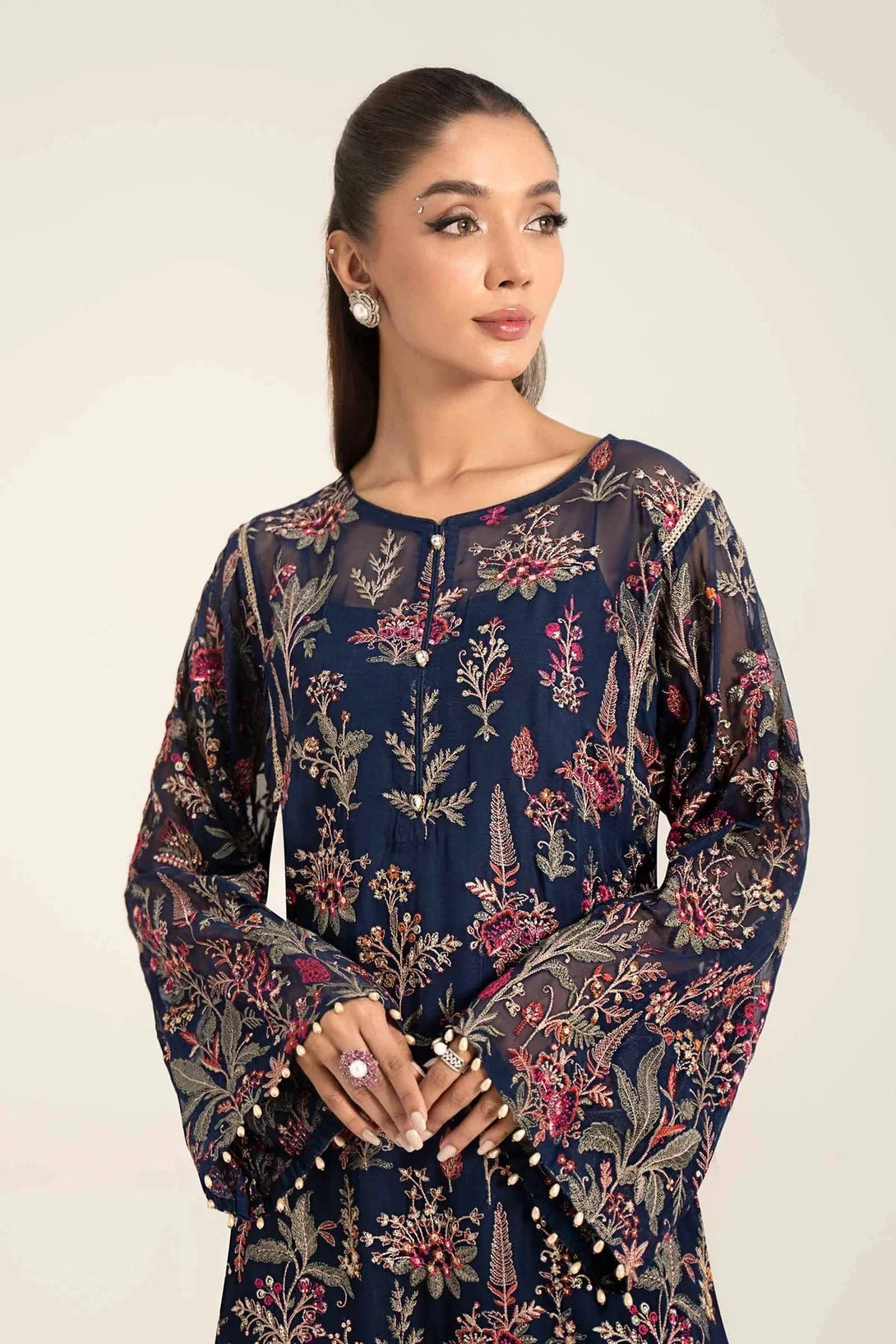 Embroidered Chiffon Fabric (1Pc) | LF - 716 - NEW NAMAL PRET
