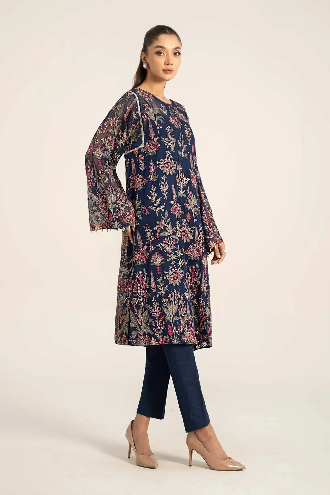 Embroidered Chiffon Fabric (1Pc) | LF - 716 - NEW NAMAL PRET