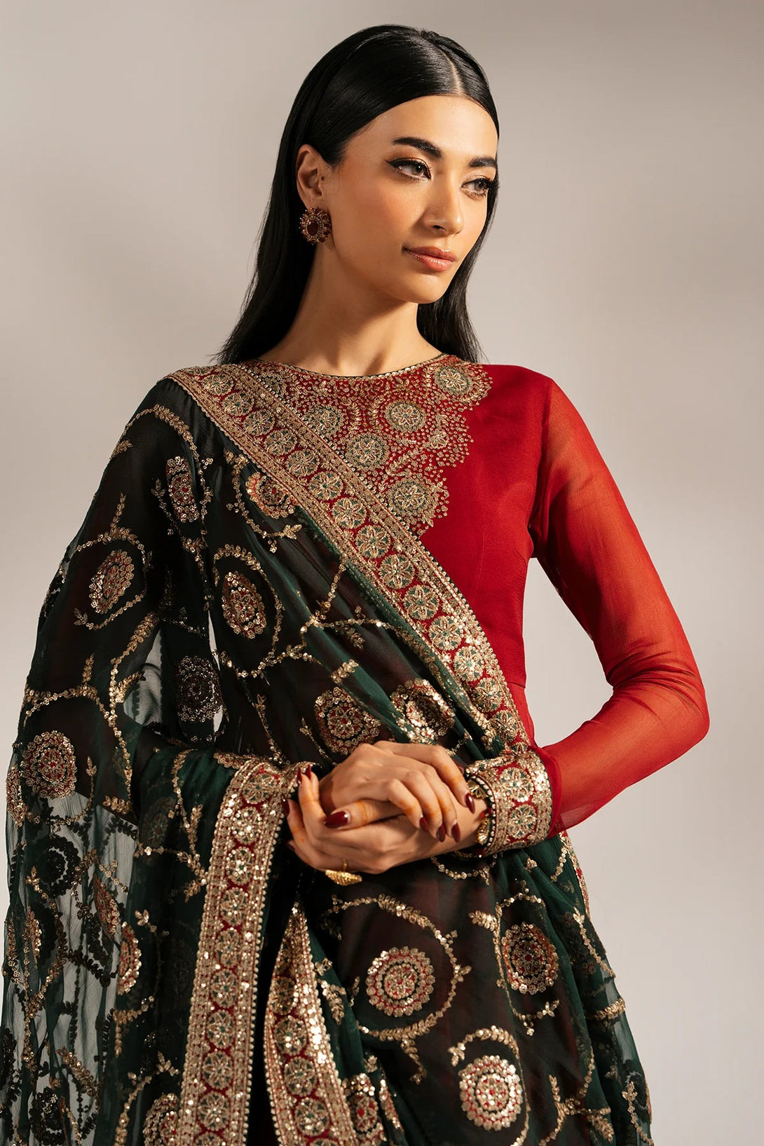 EMBROIDERED CHIFFON UC - 3074 - NEW NAMAL PRET
