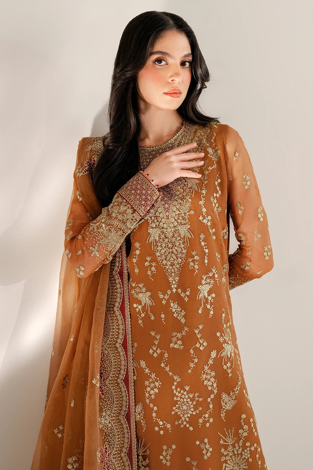 EMBROIDERED CHIFFON UC - 3077 - NEW NAMAL PRET