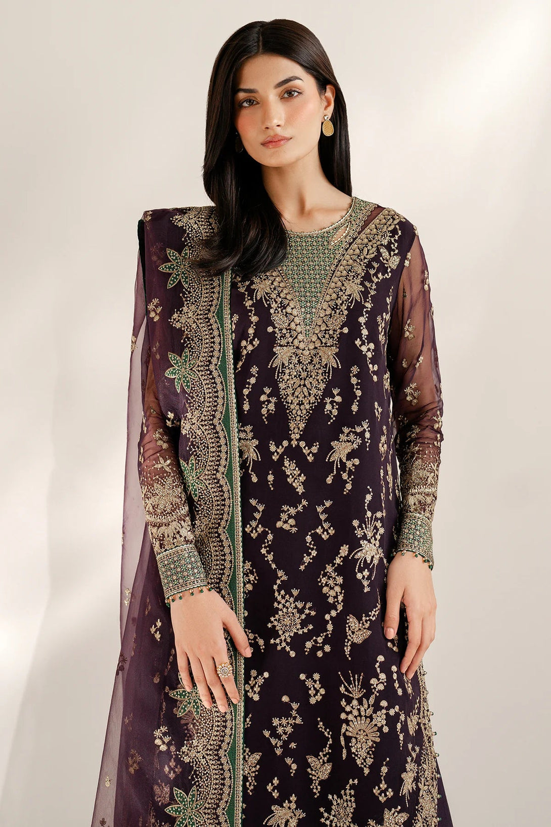 EMBROIDERED CHIFFON UC - 3078 - NEW NAMAL PRET