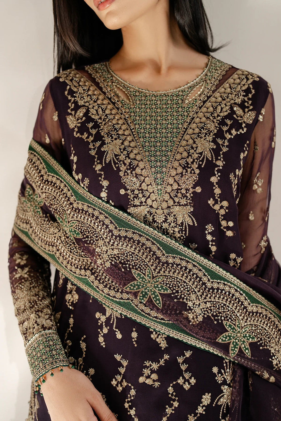 EMBROIDERED CHIFFON UC - 3078 - NEW NAMAL PRET