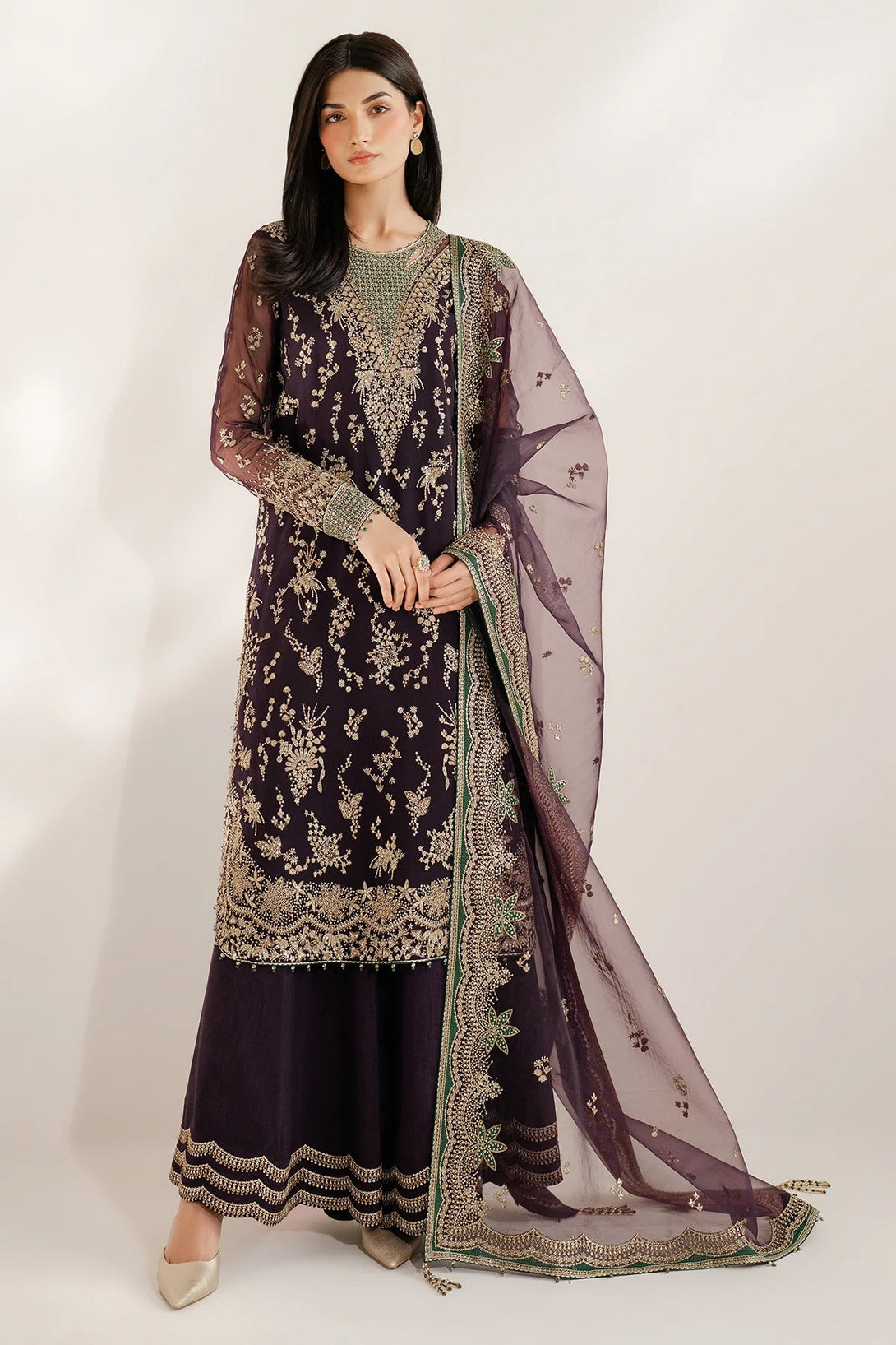 EMBROIDERED CHIFFON UC - 3078 - NEW NAMAL PRET