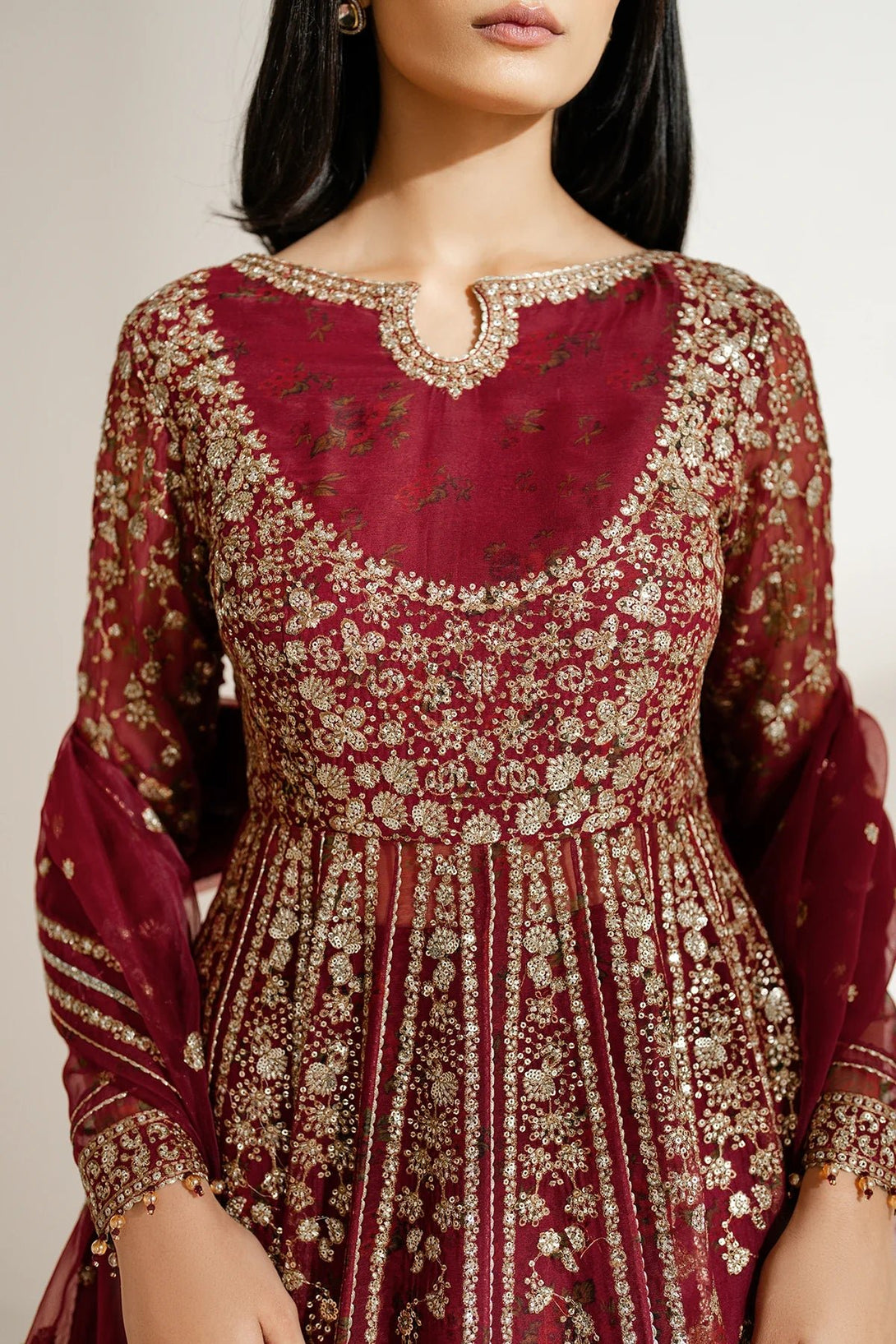 EMBROIDERED CHIFFON UC - 3080 - NEW NAMAL PRET