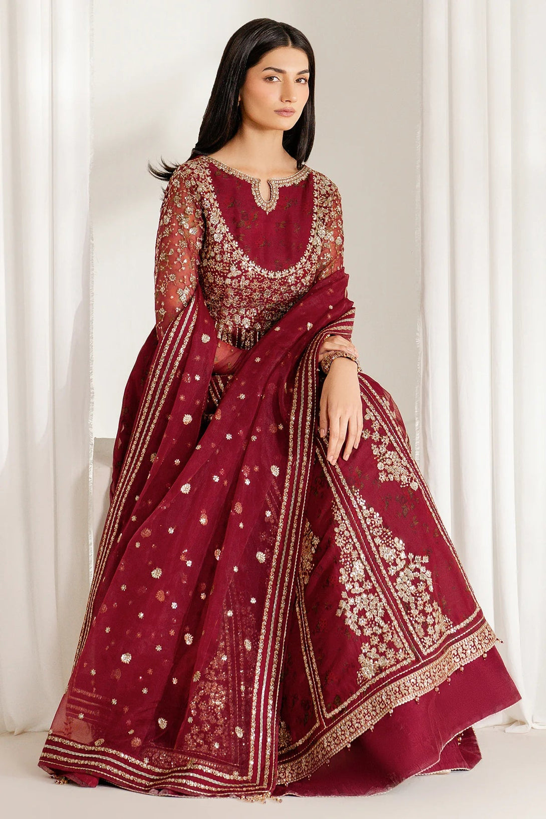EMBROIDERED CHIFFON UC - 3080 - NEW NAMAL PRET