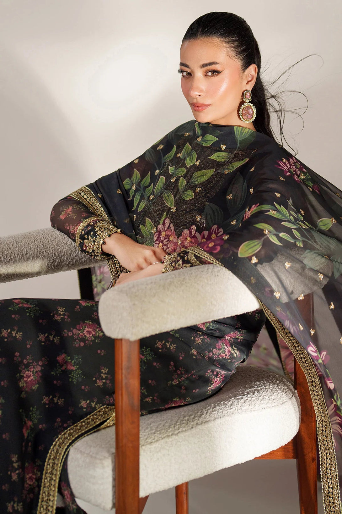 EMBROIDERED CHIFFON UC - 3083 - NEW NAMAL PRET