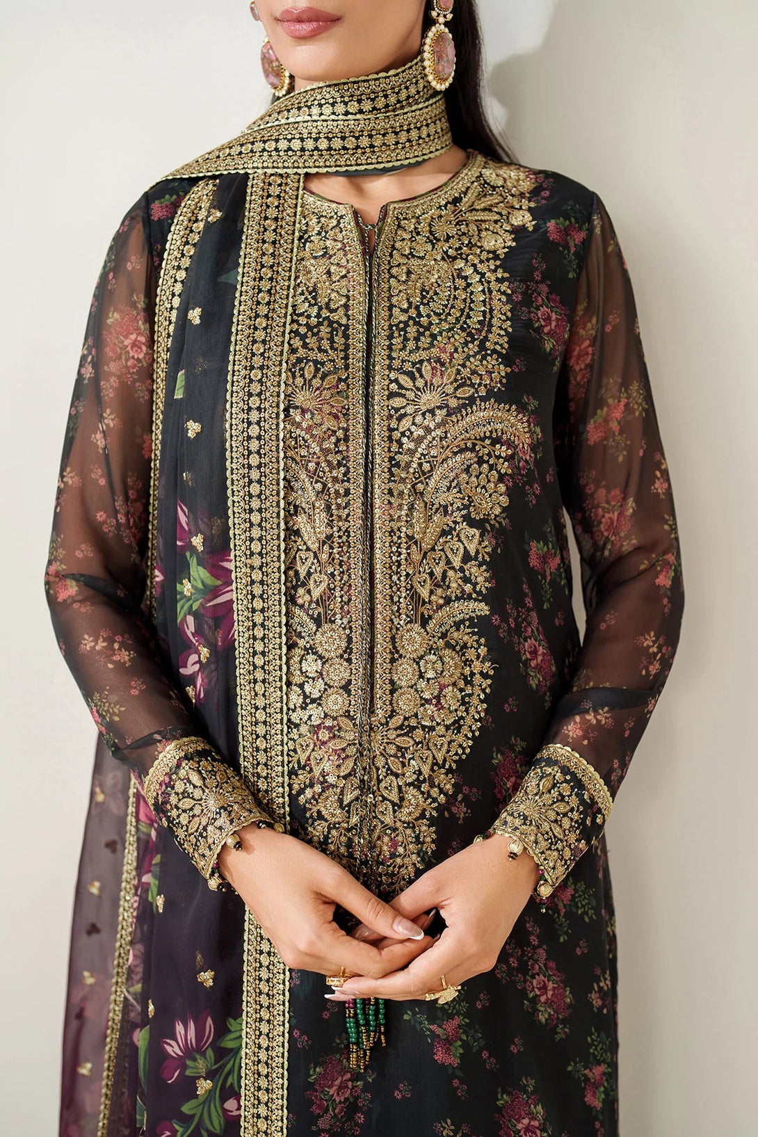 EMBROIDERED CHIFFON UC - 3083 - NEW NAMAL PRET