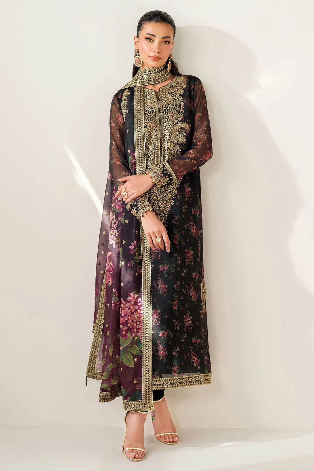 EMBROIDERED CHIFFON UC - 3083 - NEW NAMAL PRET