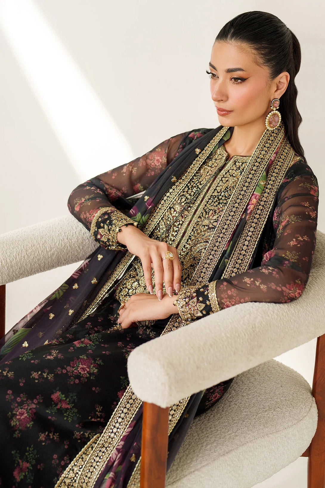 EMBROIDERED CHIFFON UC - 3083 - NEW NAMAL PRET
