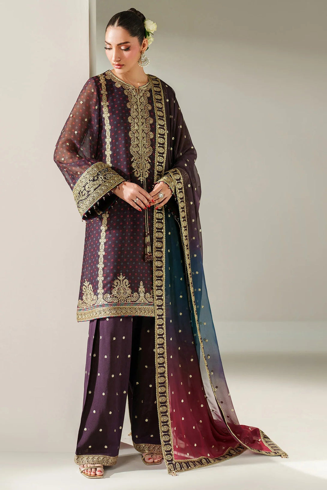 EMBROIDERED CHIFFON UC - 3086 - NEW NAMAL PRET
