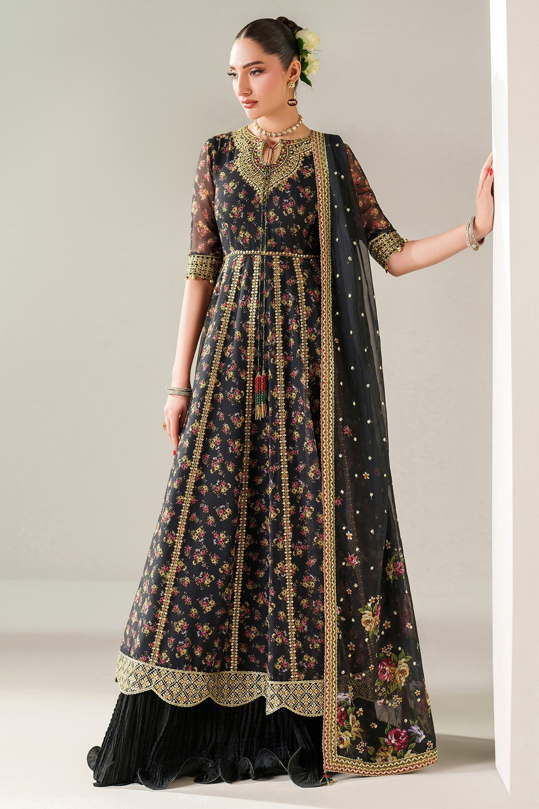 EMBROIDERED CHIFFON UC - 3091 - Namal Pret
