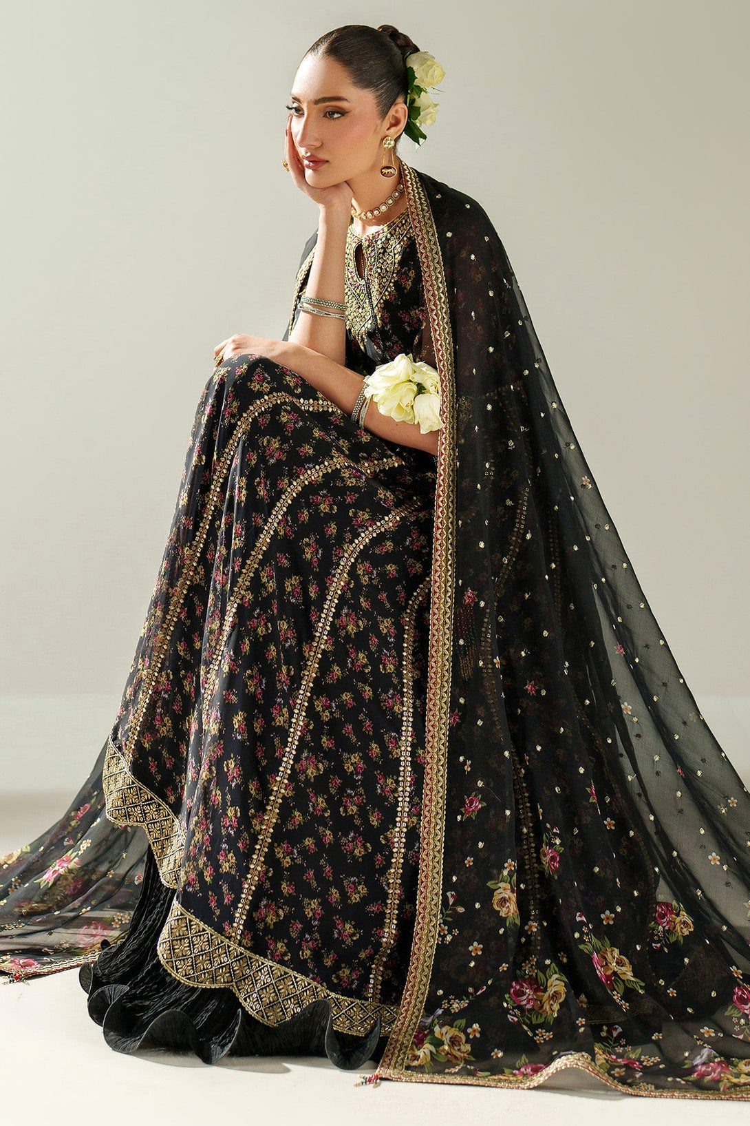 EMBROIDERED CHIFFON UC - 3091 - Namal Pret