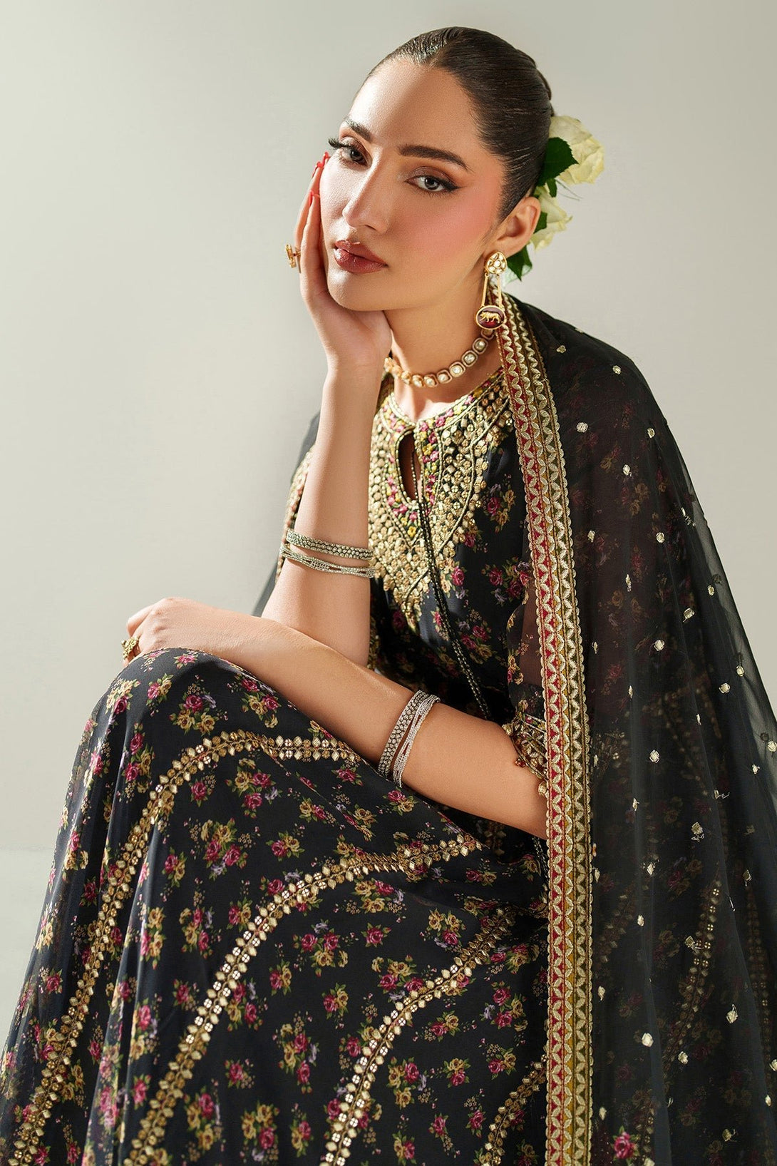 EMBROIDERED CHIFFON UC - 3091 - Namal Pret