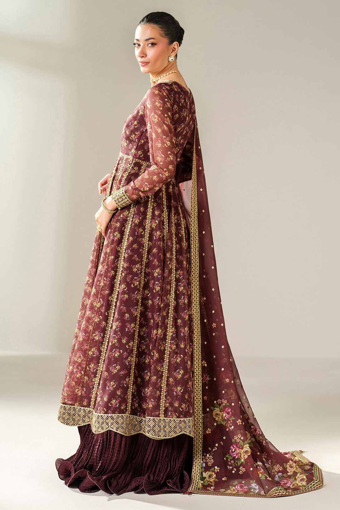 EMBROIDERED CHIFFON UC - 3092 - Namal Pret