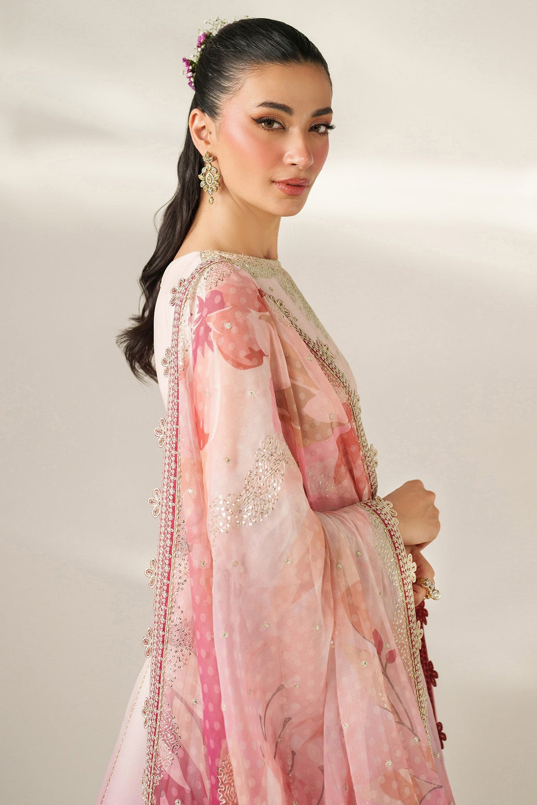 EMBROIDERED CHIFFON UC - 3093 - Namal Pret