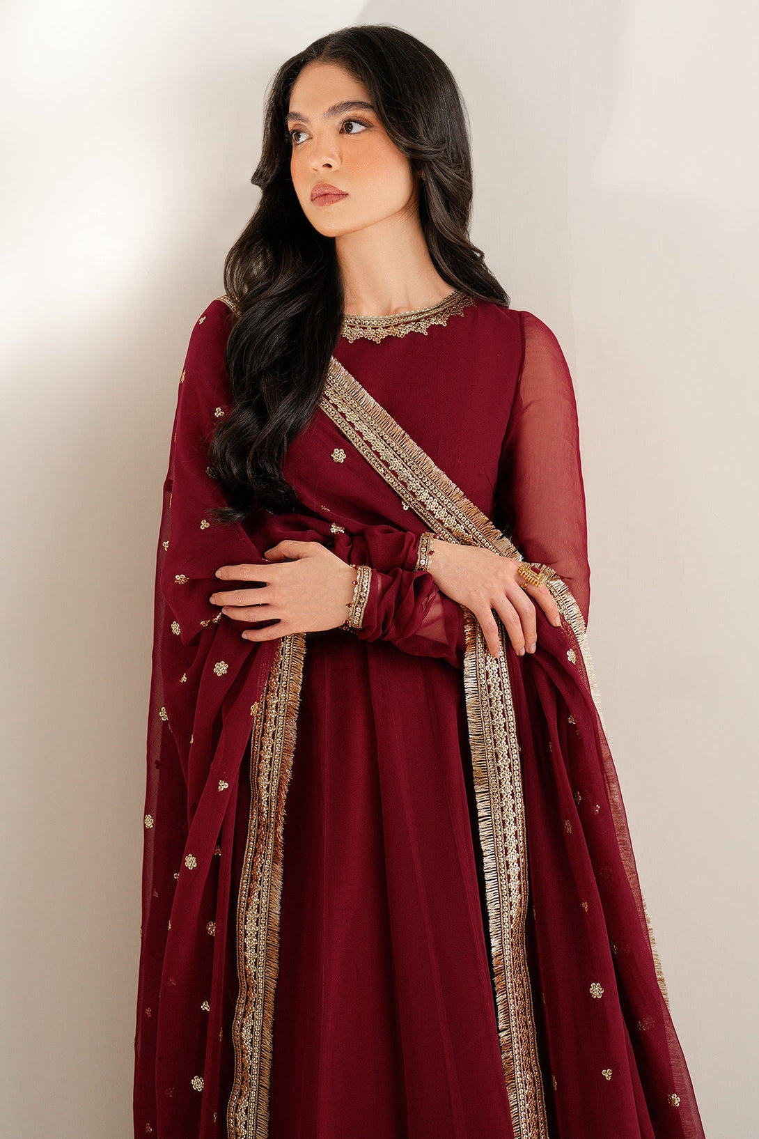 EMBROIDERED CHIFFON UC - 3098 - Namal Pret