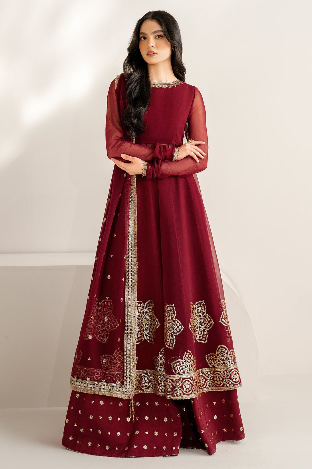 EMBROIDERED CHIFFON UC - 3098 - Namal Pret