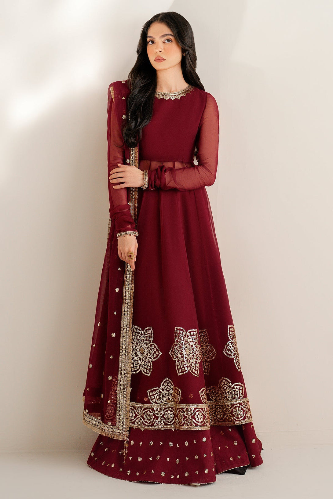 EMBROIDERED CHIFFON UC - 3098 - Namal Pret