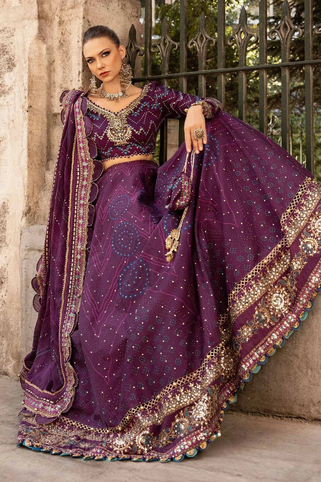 Embroidered Cotton Satin Suit | CST - 802 - NEW NAMAL PRET