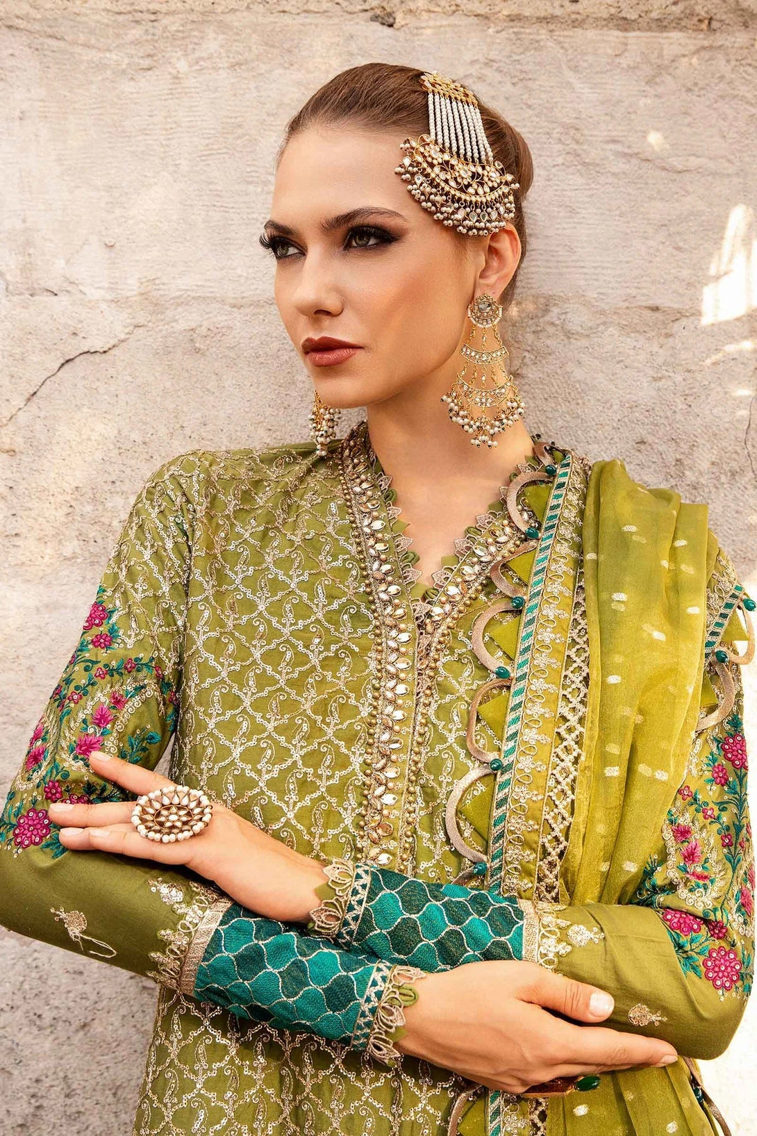 Embroidered Cotton Satin Suit | CST - 803 - NEW NAMAL PRET