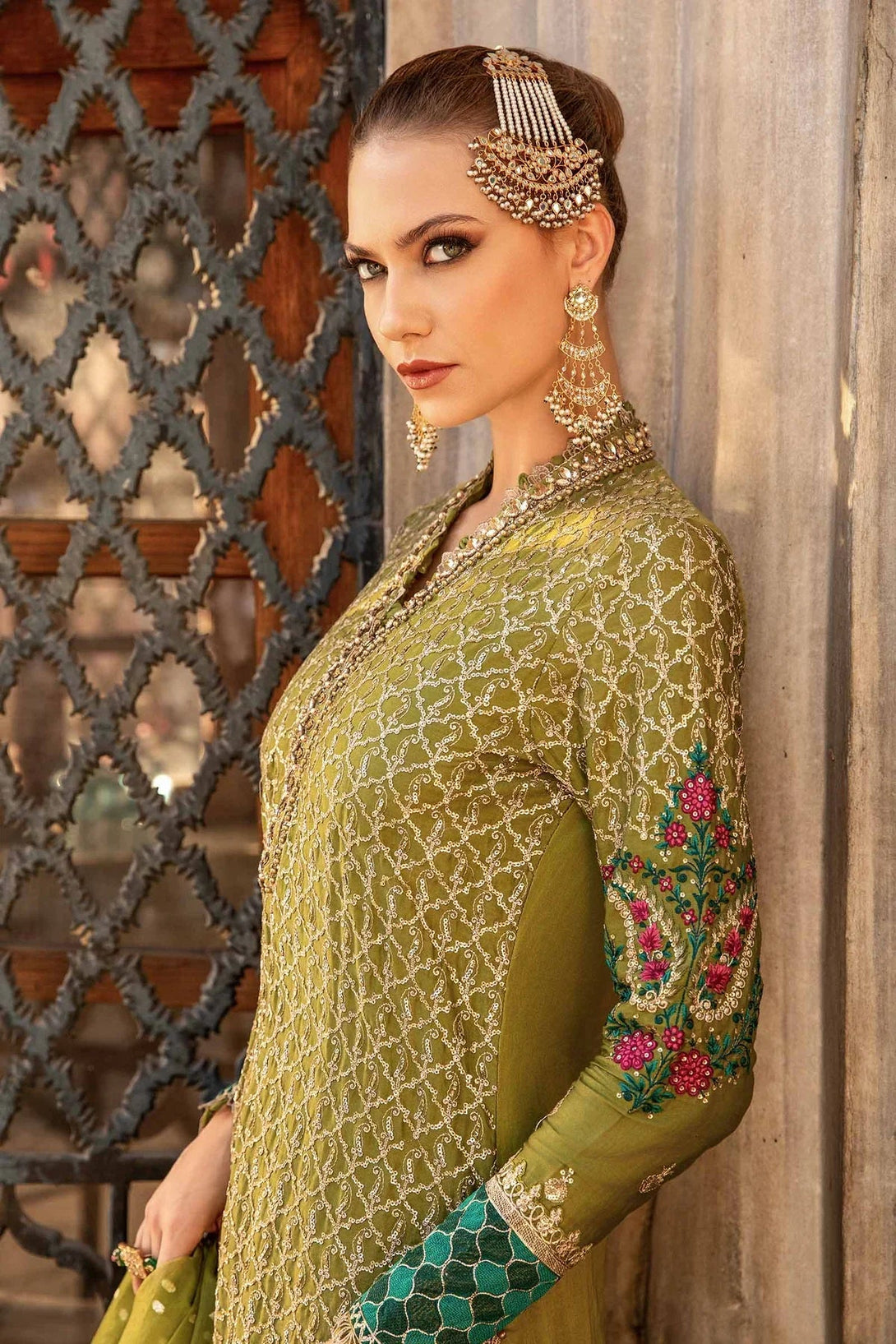 Embroidered Cotton Satin Suit | CST - 803 - NEW NAMAL PRET