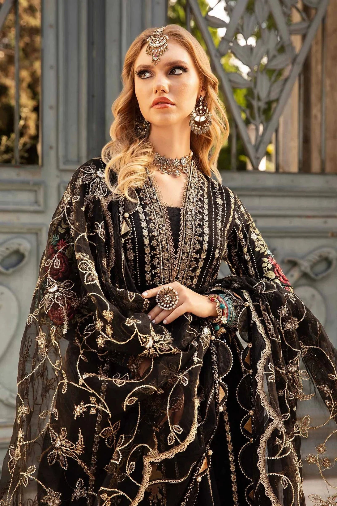 Embroidered Cotton Satin Suit | CST - 806 - NEW NAMAL PRET