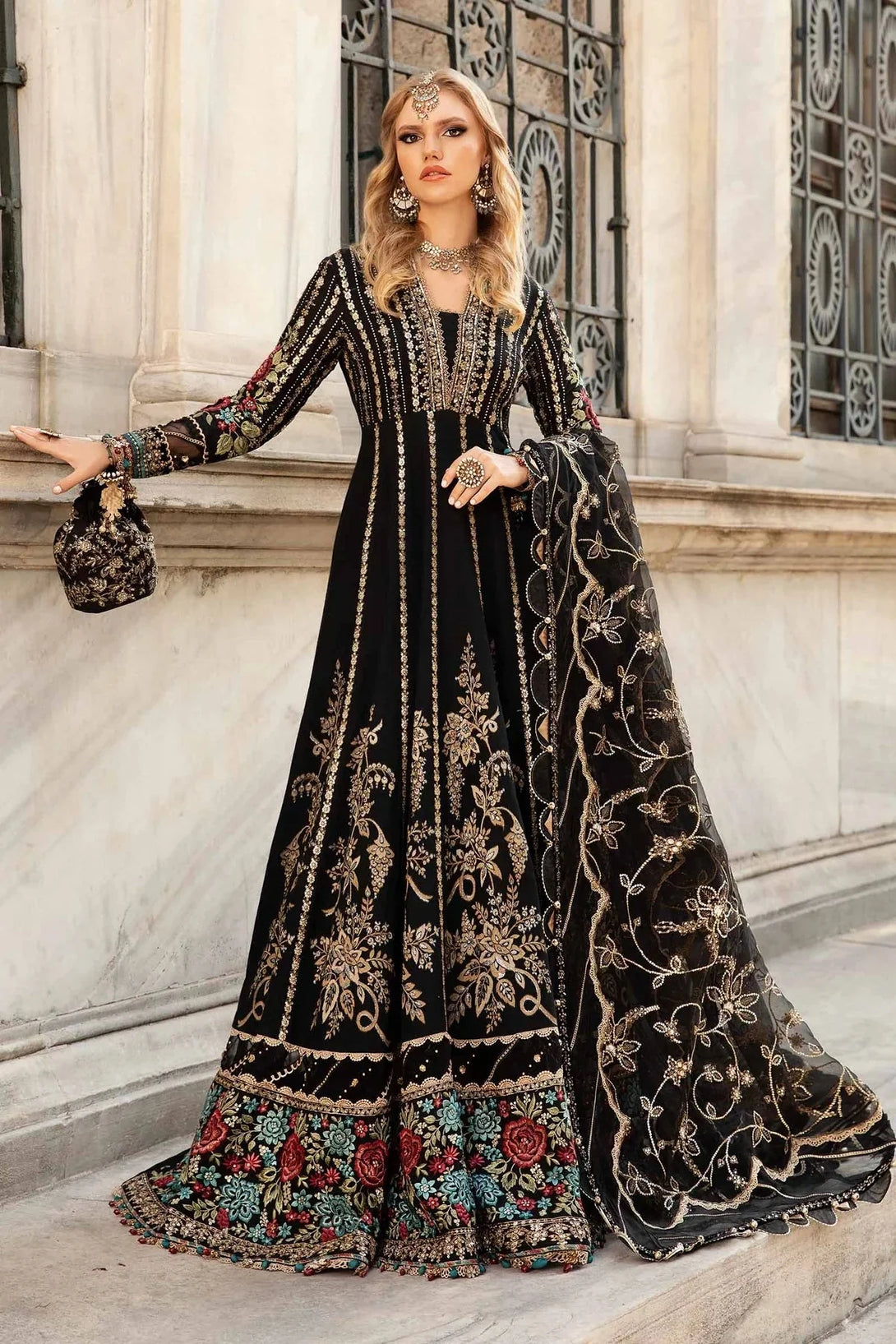 Embroidered Cotton Satin Suit | CST - 806 - NEW NAMAL PRET