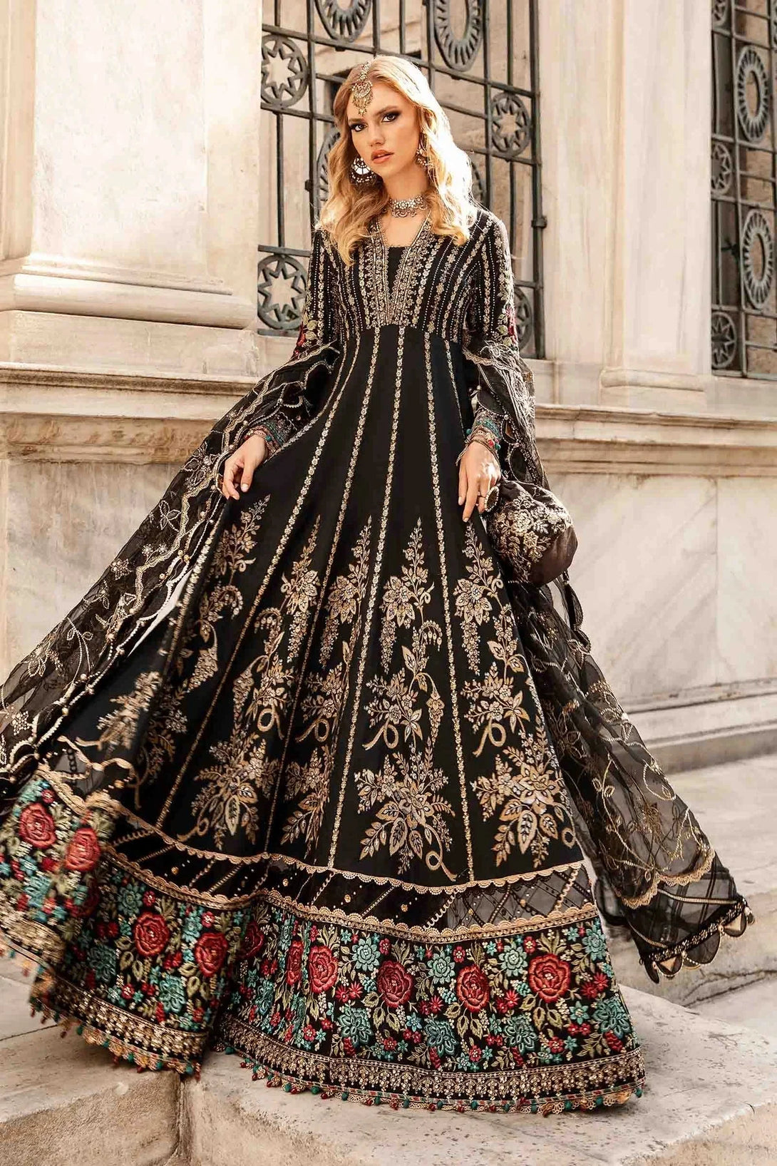Embroidered Cotton Satin Suit | CST - 806 - NEW NAMAL PRET