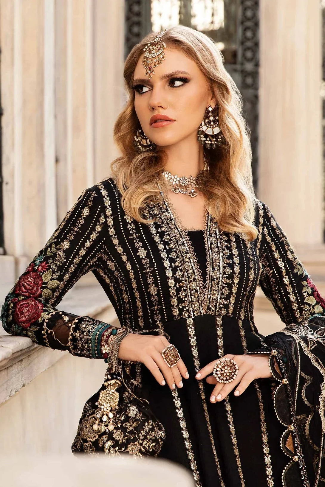 Embroidered Cotton Satin Suit | CST - 806 - NEW NAMAL PRET