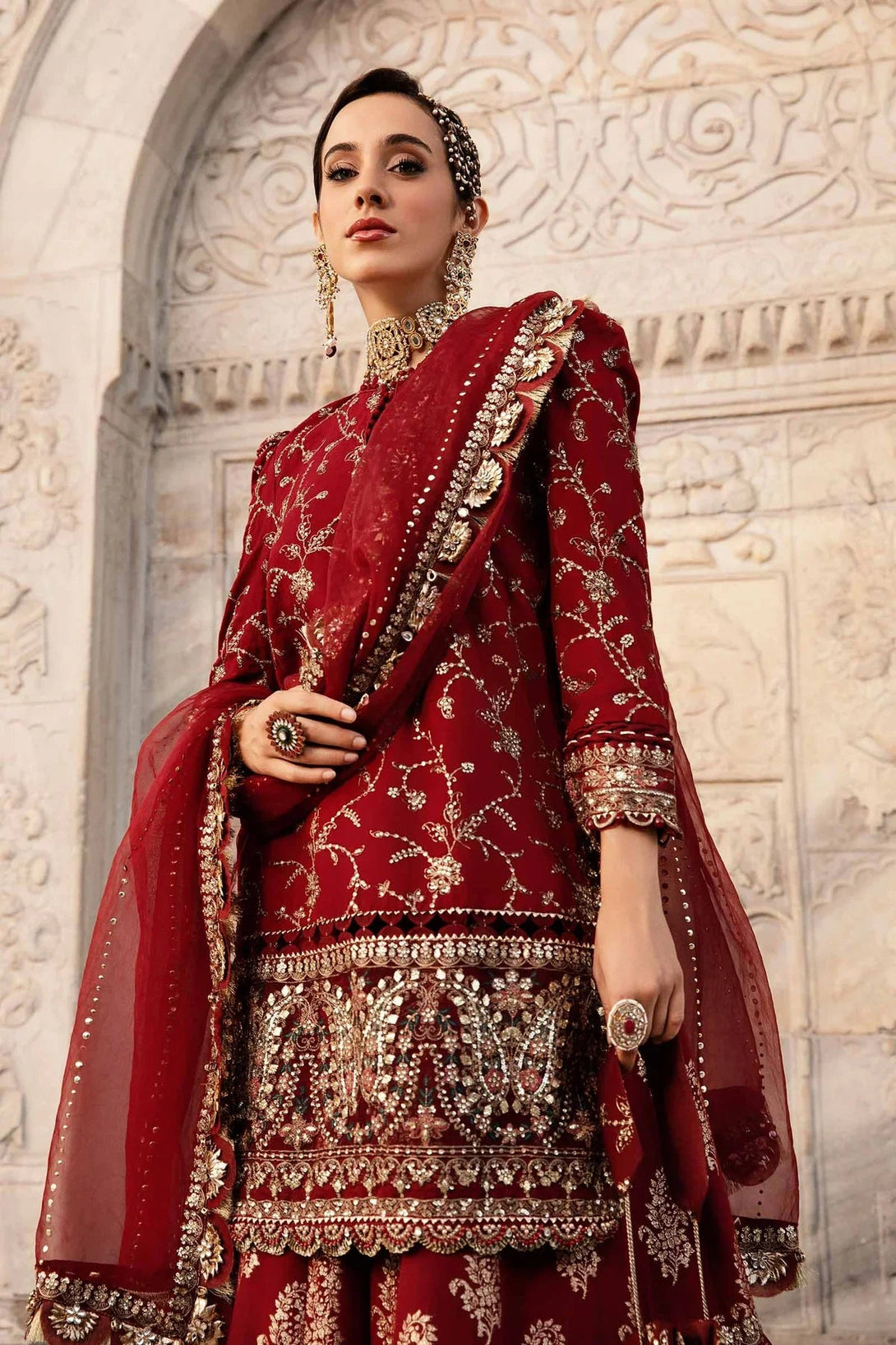Embroidered Cotton Satin Suit | CST - 807 - NEW NAMAL PRET
